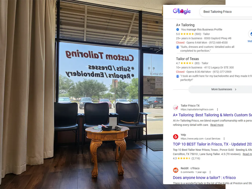 프리스코 테일러 샵 구글 상위 노출 성공 사례