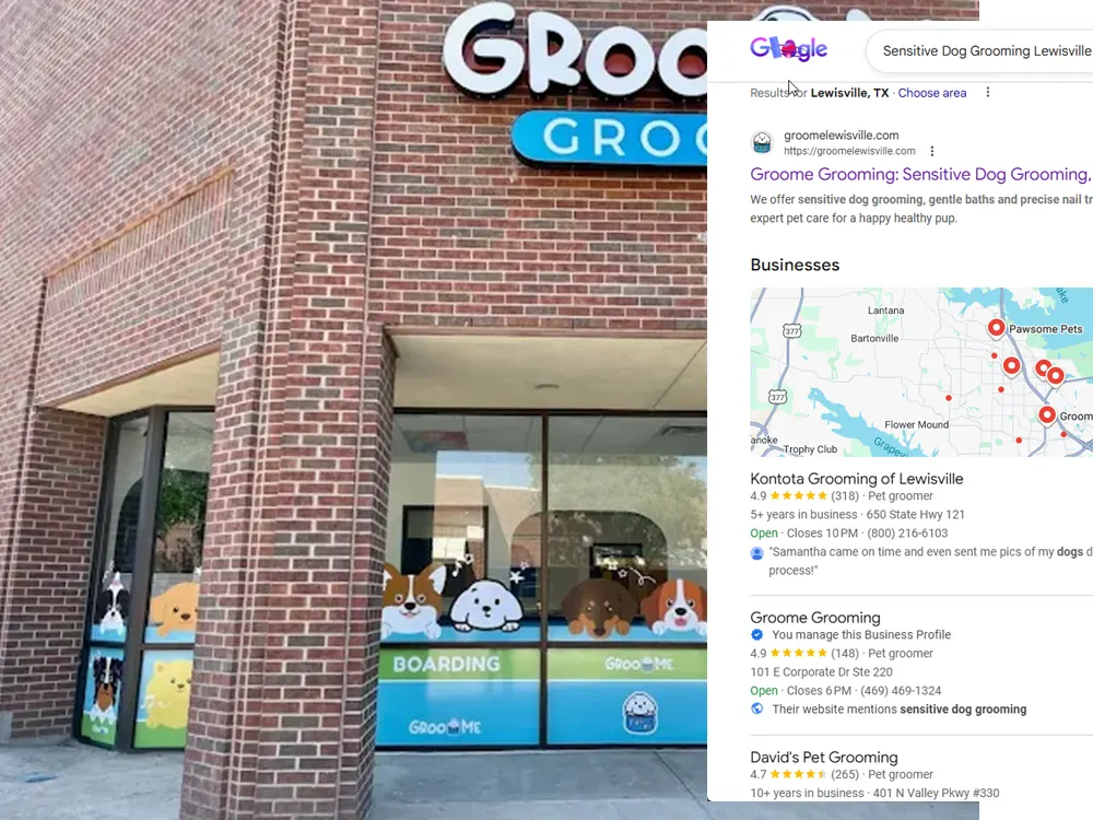 루이스빌 애견 미용 서비스 구글 지도 상위 노출 로컬 SEO 성공 사례