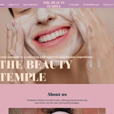 미국 한인 뷰티살롱 및 스파 홈페이지 제작 예시